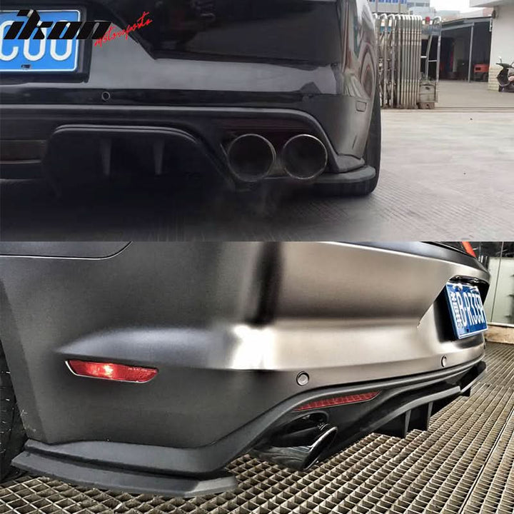 Fits 15-17 Mustang Premium Rear Bumper & R Spec 3 Pc Rear Diffuser