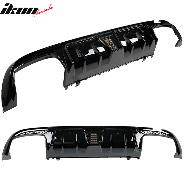 2015-2021 Benz C W205C63 C63S AMG B Style Rear Diffuser + Exhaust Tips