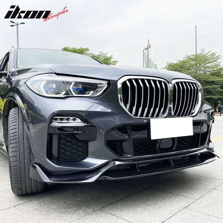 Fits 19-21 BMW  G05 X5 M Sport Front Bumper Lip Spoiler 4pc Gloss