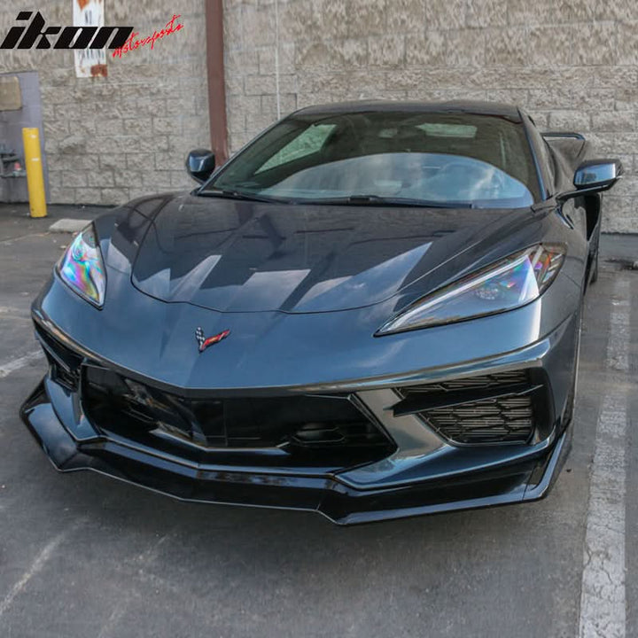 2020-2025 Chevy Corvette C8 IKON Style Front Bumper Lip 5PCS ABS