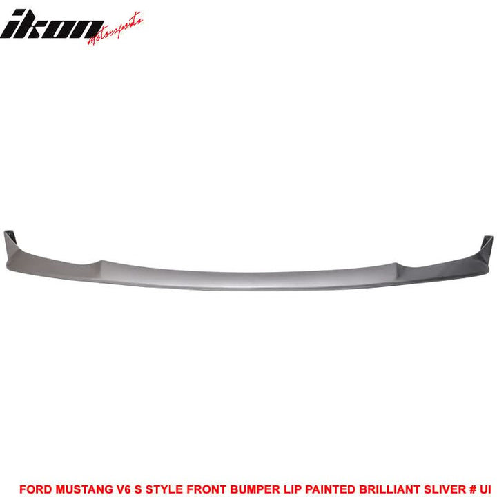 2010-2012 Ford Mustang V6 S Style Front Bumper Lip Chin Spoiler PU