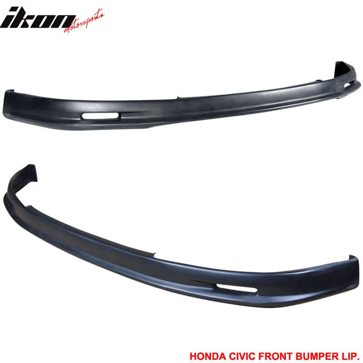 Fits 92-95 Honda Civic EG Mugen Front Bumper Lip + Window Visors