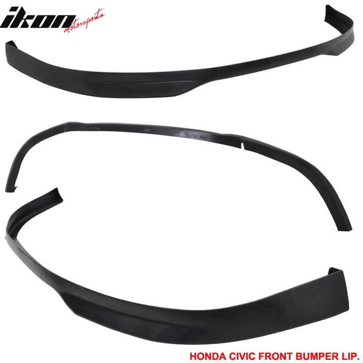 Fits 96-98 Civic 2Dr/Front T-R PP Bumper Lip + 2PC Rear Lip Spats