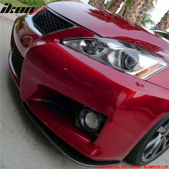 Universal 24"x5"Inch Type 3 Front Bumper Quick Lip Splitter 2PC PU