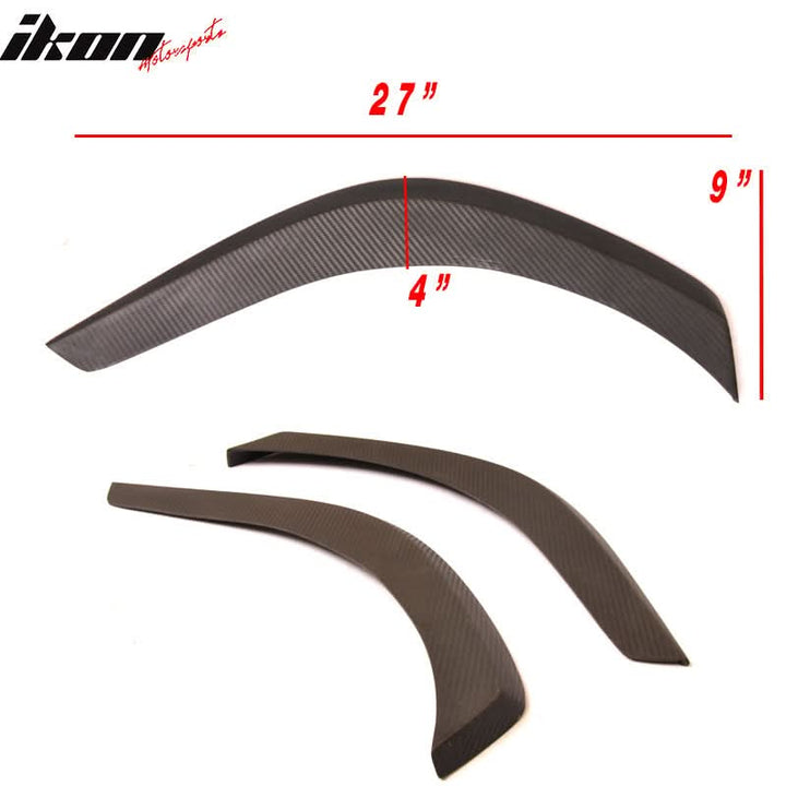 Universal 27x9" Add On 2PCS Front Or Rear Bumper Lip Splitter