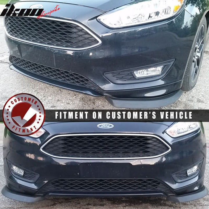 Universal 27x9" Carbon Fiber Print Front Rear Bumper Lip Splitter 2PCS