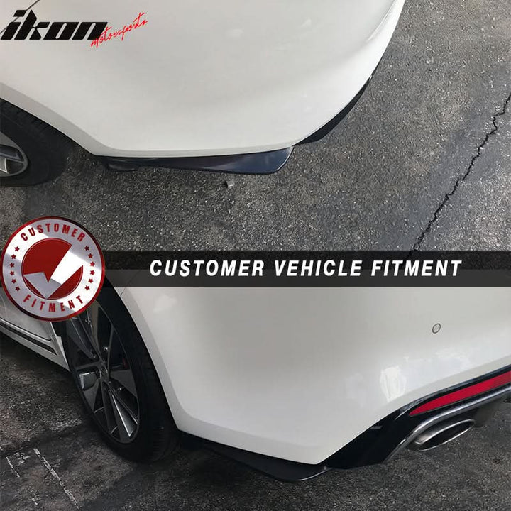 Universal V1 Style Unpainted 2PC Rear Bumper Lip Diffuser Splitters PP