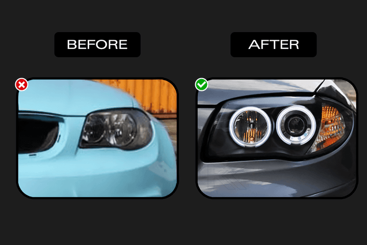 BMW 1 Series 120i 118i E87 Angel Eyes LED Headlights (2005-2011)