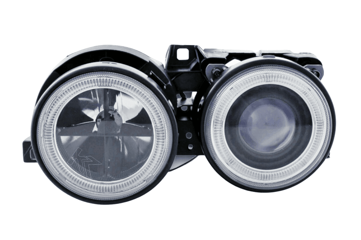 BMW 3-series E30 2/4 door. Black Angel Eyes Headlight Set (1987-1991)