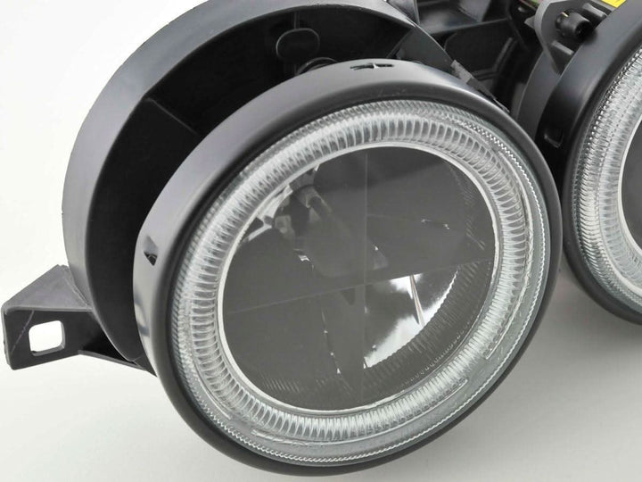 BMW 3-series E30 2/4 door. Black Angel Eyes Headlight Set (1987-1991)