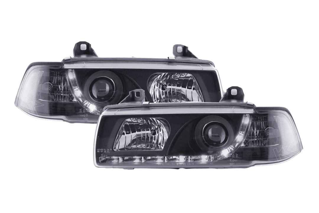 BMW 3-series E36 Coupe Black LED Headlights with Daytime Running Lights (1992-1999)