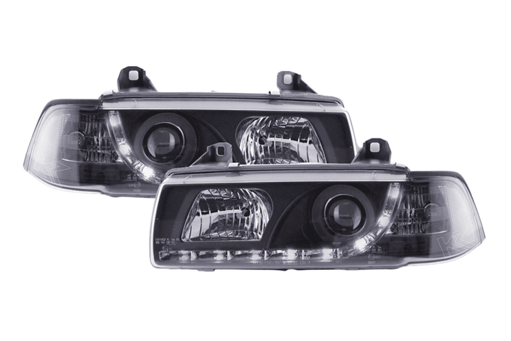 BMW 3-series E36 Coupe Black LED Headlights with Daytime Running Lights (1992-1999)