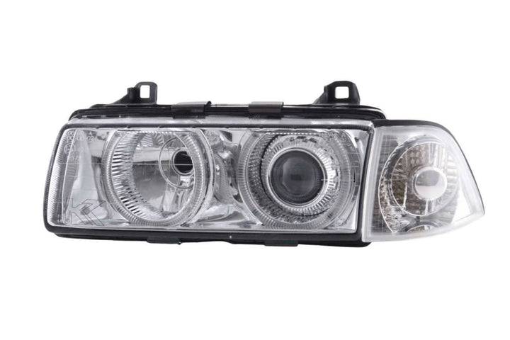 BMW 3-series E36 Coupe/Convertible Chrome Xenon Angel Eyes Headlights (1992-1998)
