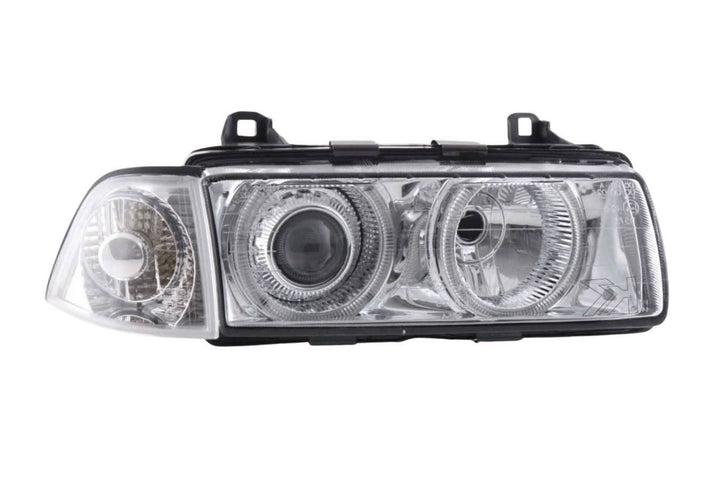 BMW 3-series E36 Coupe/Convertible Chrome Xenon Angel Eyes Headlights (1992-1998)