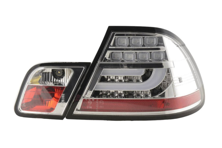BMW 3-Series E46 Coupe Chrome Clear LED LightBar Taillights Set- Facelift (2003-2007)
