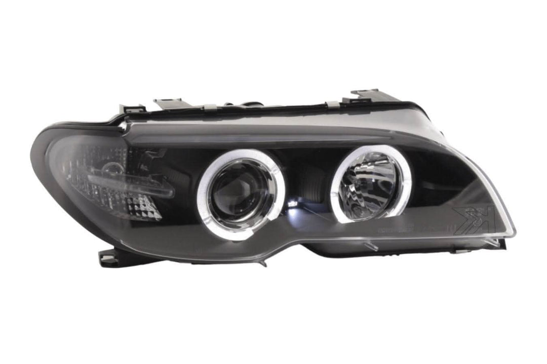 BMW 3-series E46 Coupe/Convertible Black Xenon Angel Eyes Headlights (2003-2005)