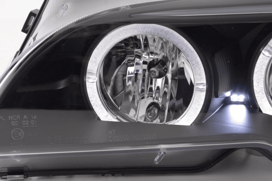 BMW 3-series E46 Coupe/Convertible Black Xenon Angel Eyes Headlights (2003-2005)