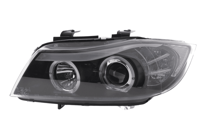 BMW 3-series E90 E91 Black Angel Eyes LED Headlight Set (2005-2012)