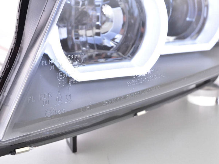 BMW 3 Series E90 /E91 Black LED U BAR Headlights (2005 - 2012)