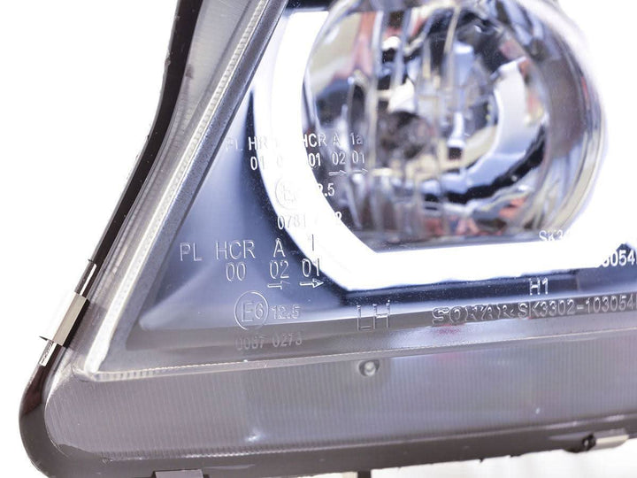 BMW 3-series E90 E91 Black U LED Headlights (2005-2012)
