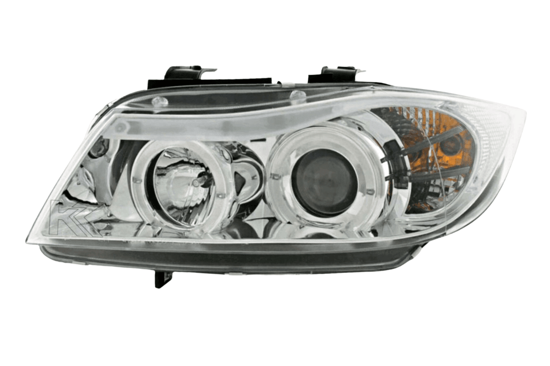 BMW 3-series E90 E91 Chrome Angel Eyes LED Headlight Set (2005-2012)