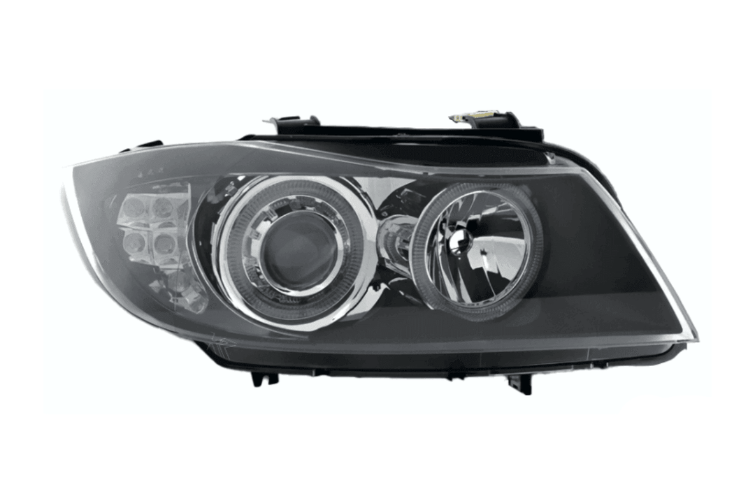 BMW 3-Series (E90 Sedan / E91 Touring) Black Angel Eyes Headlights (2005-2008)