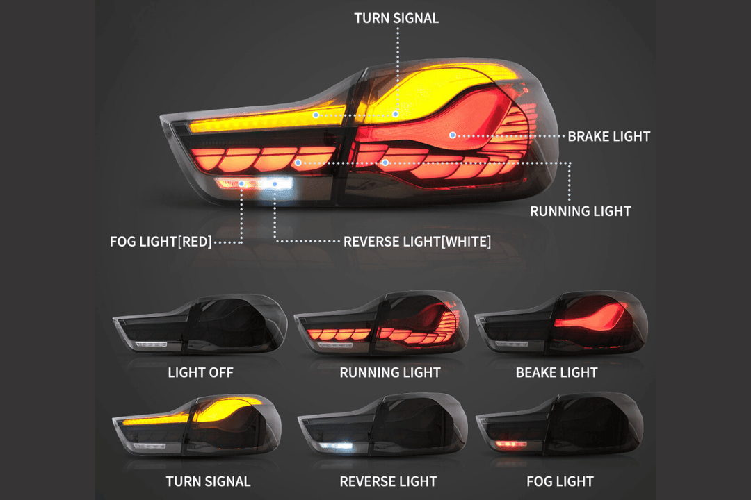BMW 4-Series M4 F82 F83 F32 F36/F33 OLED Dynamic -GTS Style- Tail Lights (2014-2020)
