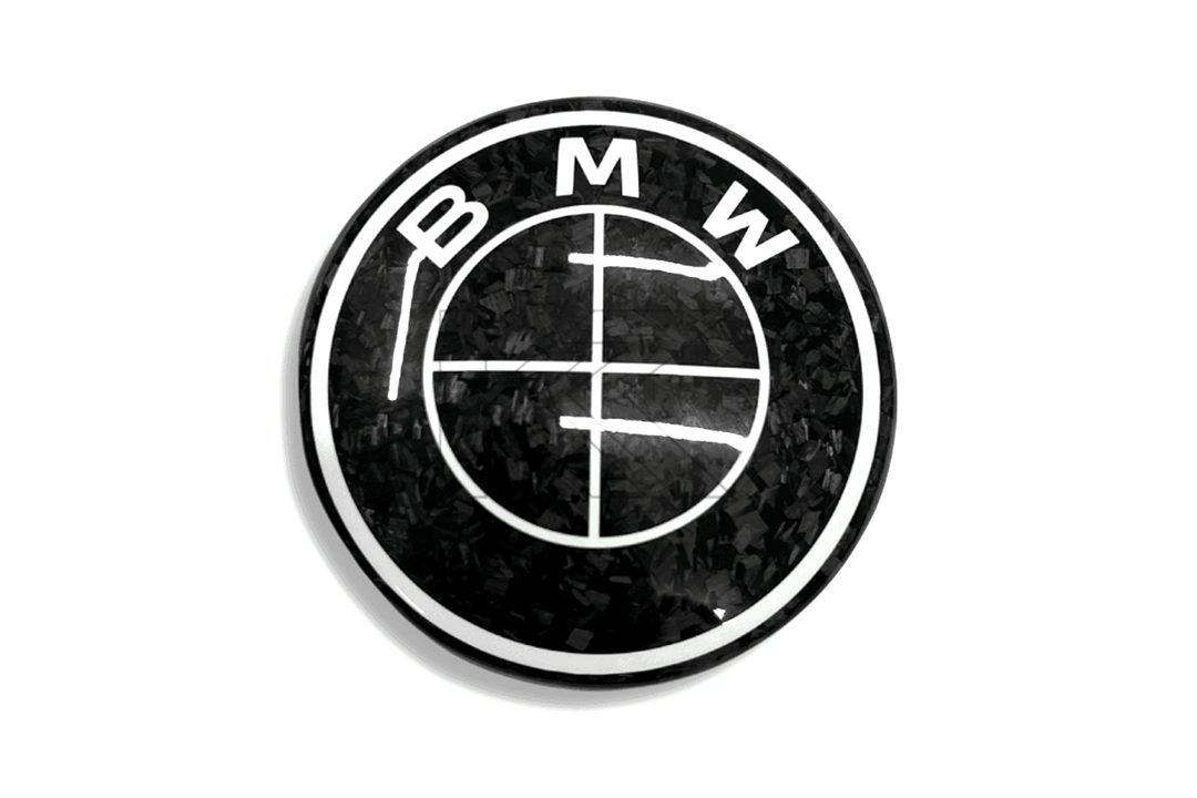 BMW Roundel Emblem Covers - Forged Carbon Fiber Style Emblem