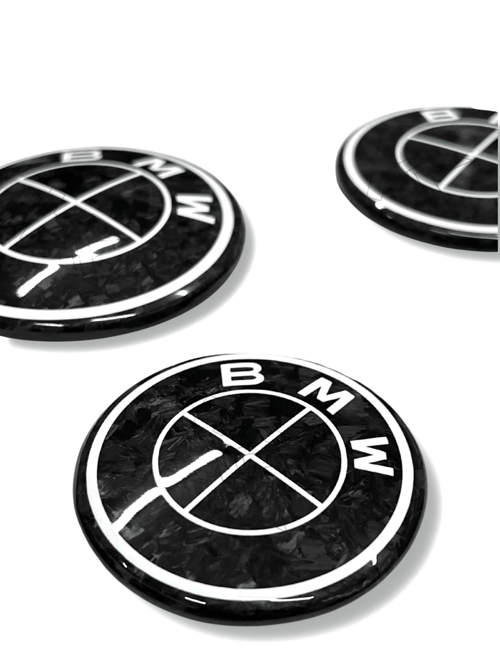 BMW Roundel Emblem Covers - Forged Carbon Fiber Style Emblem