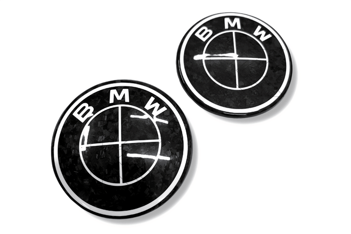 BMW Roundel Emblem Covers - Forged Carbon Fiber Style Emblem