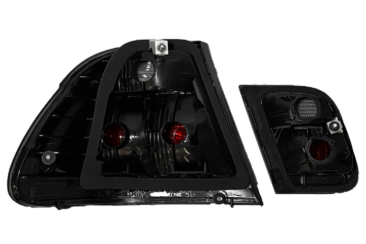 BMW Series 3 E46 Sedan Black Lens Tail Lights (1998-2001)