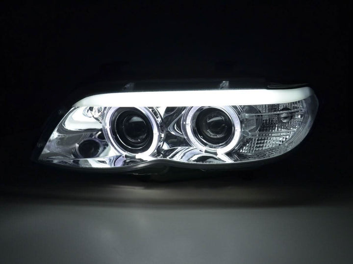 BMW X5 E53 Chrome Angel Eye LED Head Lights (2003-2006)