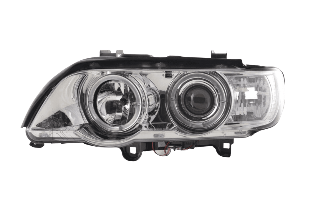 BMW X5 E53 Chrome Angel Eyes LED Headlight Set (1998-2002)