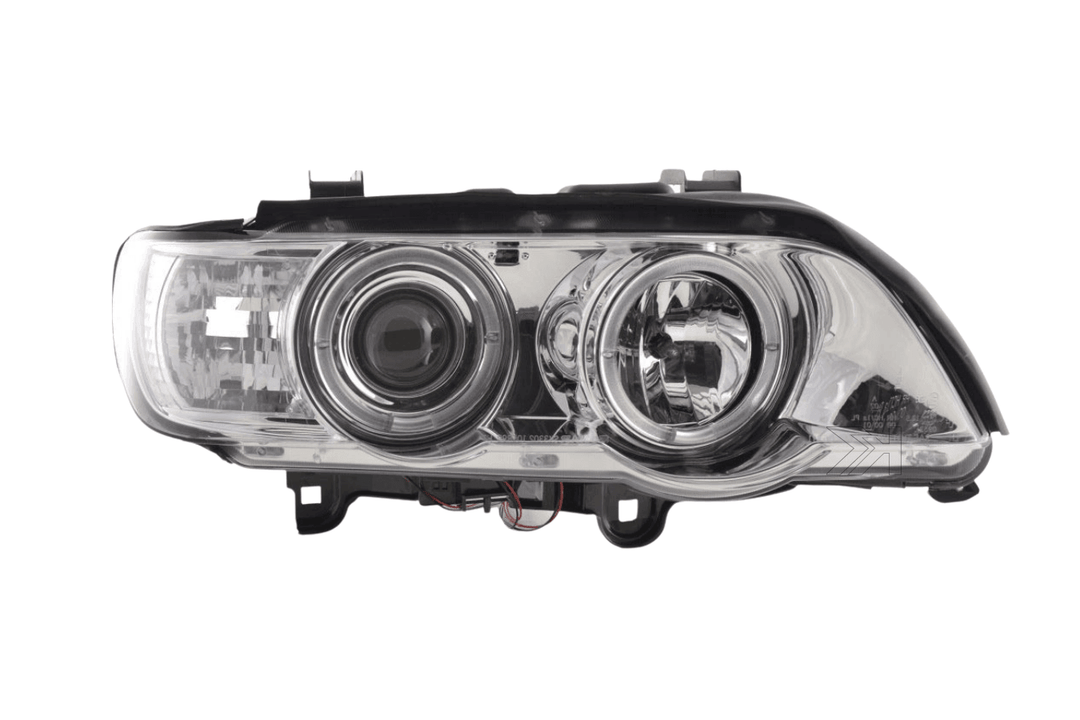 BMW X5 E53 Chrome Angel Eyes LED Headlight Set (1998-2002)