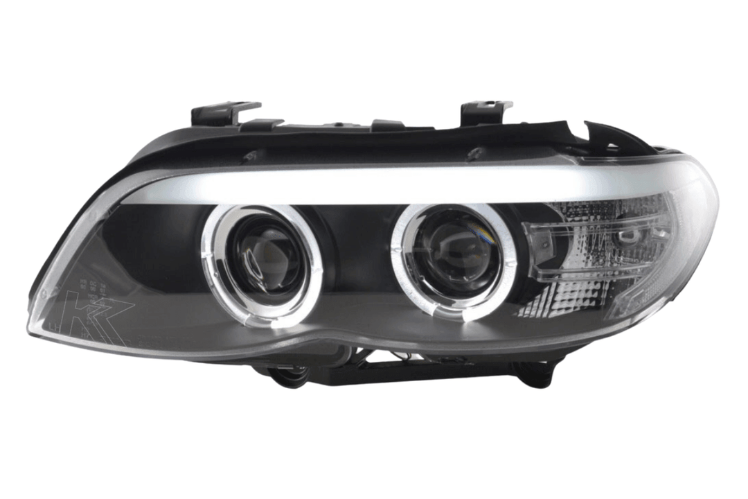 BMW X5 E53 Xenon Black Angel Eye LED Headlights (2003-2006)