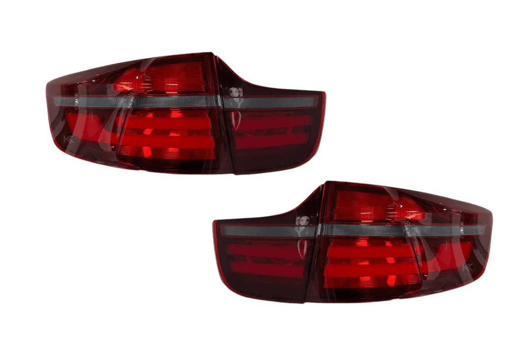 BMW X6 E71 Red and Smoked LED Tail Light Upgrades 2007-2014