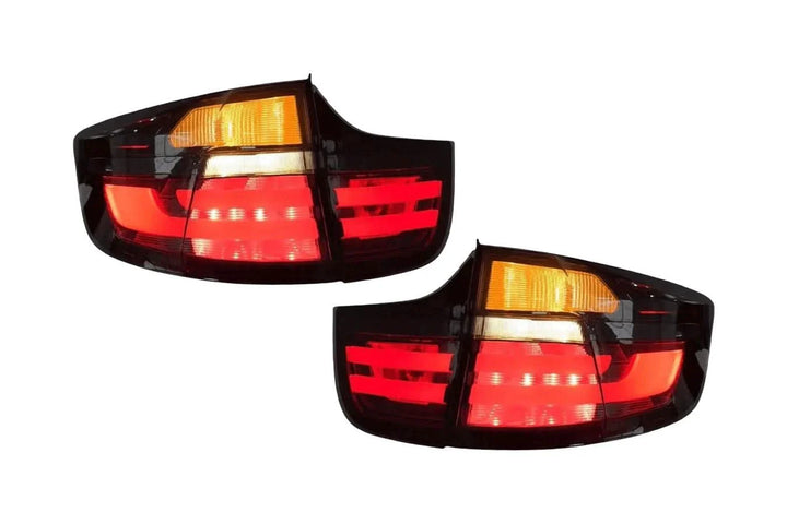 BMW X6 E71 Red and Smoked LED Tail Light Upgrades 2007-2014