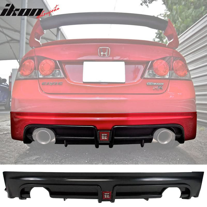 2006-2011 Honda Civic Mugen RR Style Red 3rd Brake Light Rear Diffuser