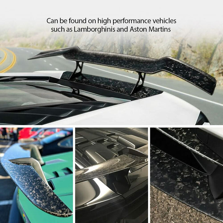 Universal Fitment Rear Trunk Spoiler Lip Wing Forged Carbon Fiber