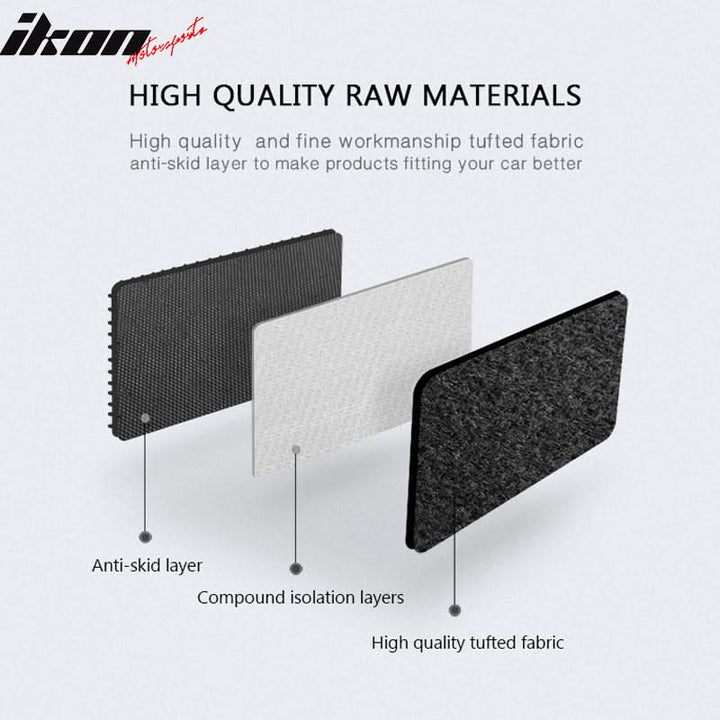 Car Floor Mat for 2010-16 Mercedes-Benz W212 E Class Black Carpet 4PC