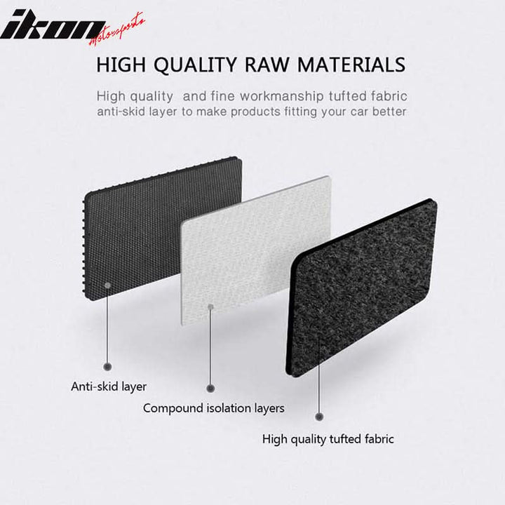Car Floor Mat for 2003-2010 Ford Expedition Black Carpet 4PC Nylon