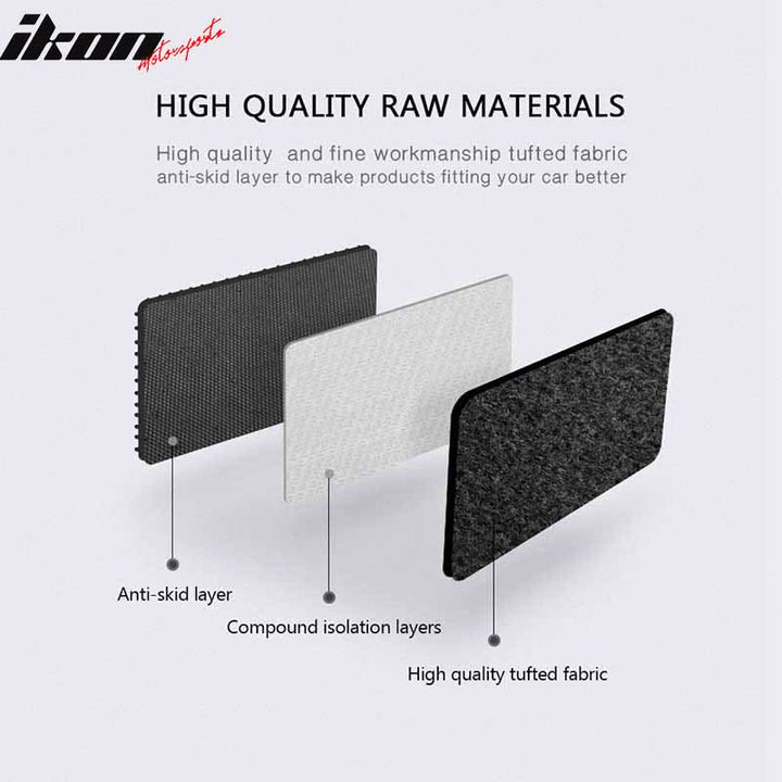 Car Floor Mat for 2000-2007 Ford Focus Black Carpet 4PC Nylon