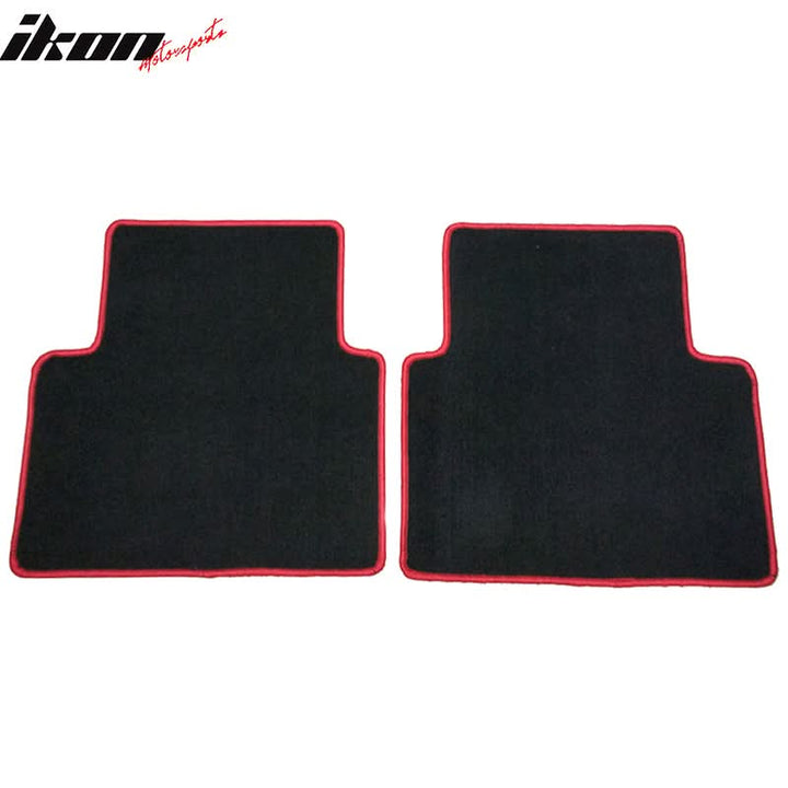 Car Floor Mat for 2016-2021 Honda Civic Black Gray Stripe 4PC Nylon