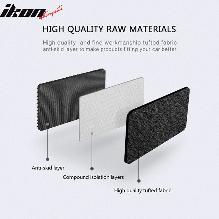 Car Floor Mat for 2014-2018 Mazda 3 Black Carpet 4PC Nylon