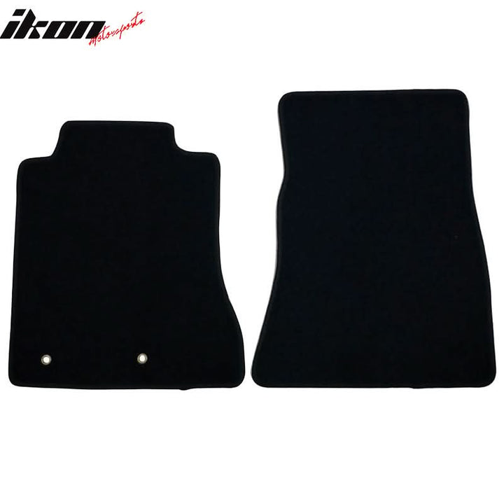 Car Floor Mat for 2015-2024 Ford Mustang Black Carpet 2PC Nylon
