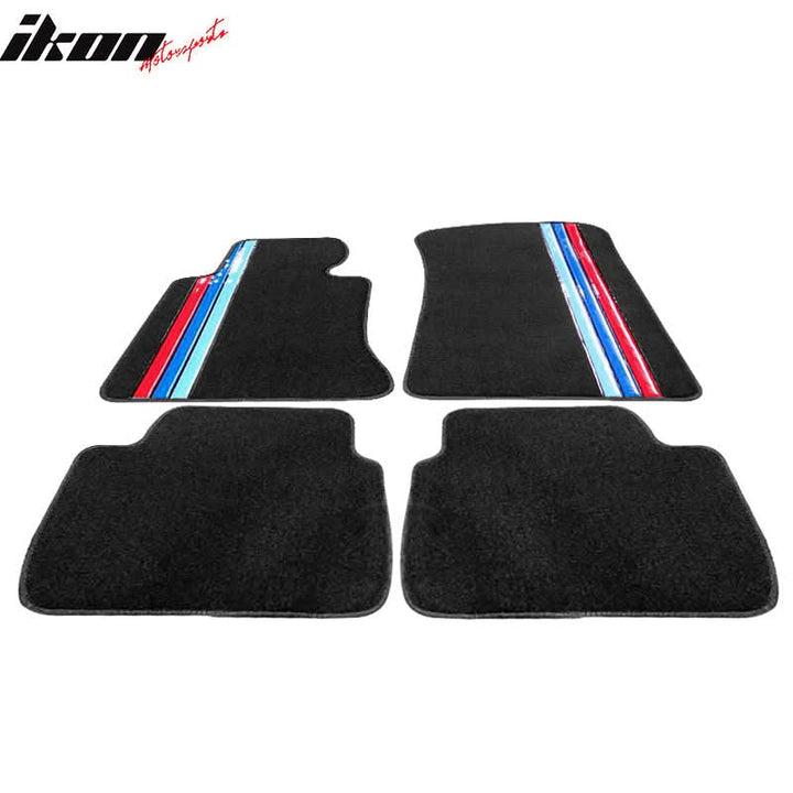 Car Floor Mat for 1998-06 BMW 3 Series E46 3 Colors Strips Nylon 4PCS
