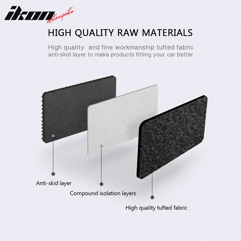 Car Floor Mat for 2003-2012 Mercedes SL Black Anti Slip  Nylon 2PCS