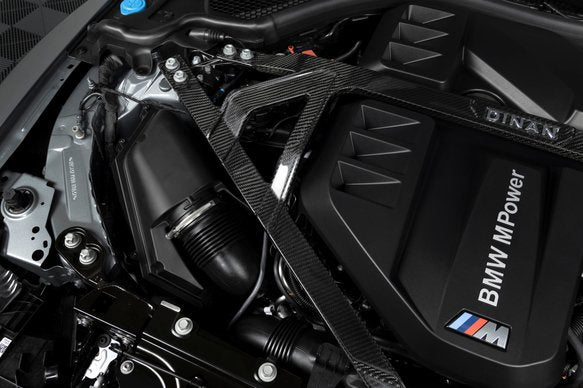 Dinan Gloss Carbon Fiber Strut Tower Brace - 2021-2025 BMW M2/M3/M4 Gloss Carbon Fiber - G80/G82/G83/G87