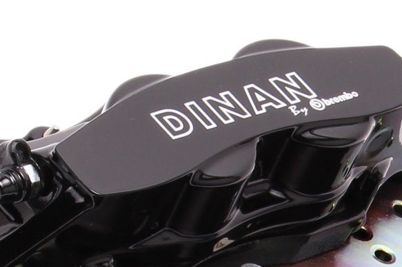 Dinan by Brembo Front Brake Set - 2008-2013 BMW 1M/M3 Front - Black Calipers - Slotted - E82/E90/E92/E93