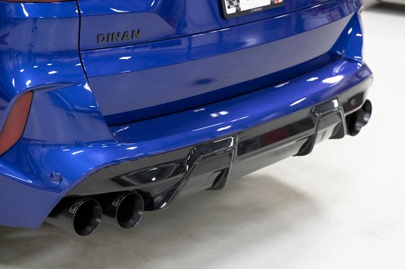 Dinan Valved Axle-Back Exhaust - 2020-2025 BMW X5M/X6M Stainless Steel - Black Tips - F95/F96
